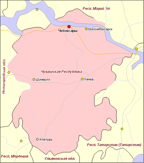 Краснодар чебоксары карта