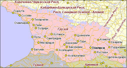 Карта Зугдиди подробная - улицы, номера домов, районы | Карты городов России и мира