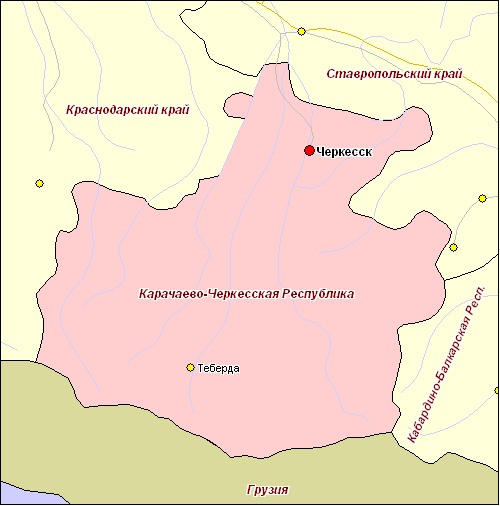 Карачаево черкесия карта столица